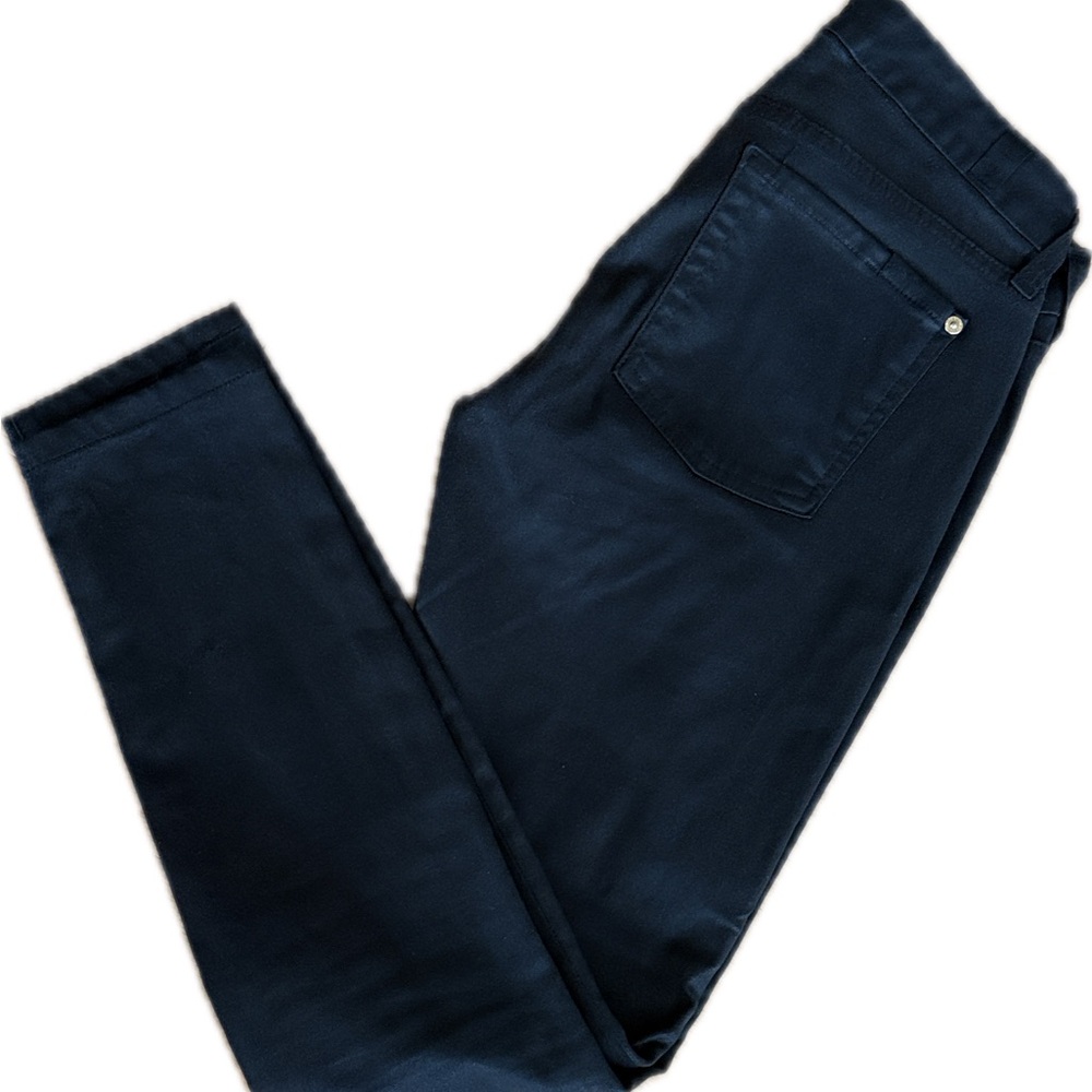 7 for all mankind black shimmer wax coated skinny jeans pants size 27